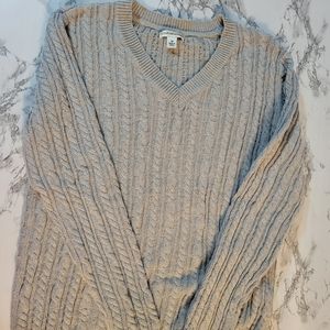 Croft & Barrow Gray Sweater with Silver threads Medium